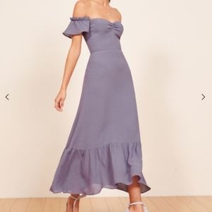 Reformation Butterfly Dress in Lilac Orchid